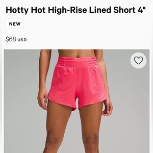 Hotty Hot Shorts high rise 4” sz4